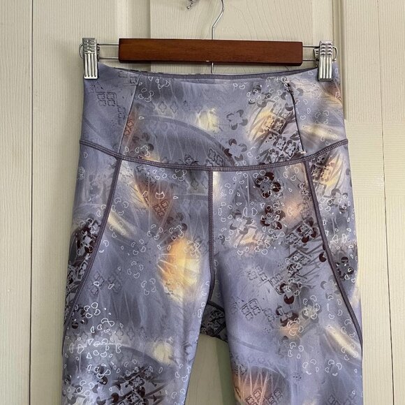 Calia By Carrie Underwood Purple Urban Mosaic High Waist Ruched Leggings Small - Picture 4 of 9